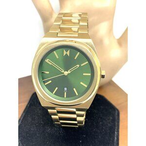 MVMT Men's Watch Quartz 28000355 Odyssey II Green Dial Gold Stainless Steel 40mm